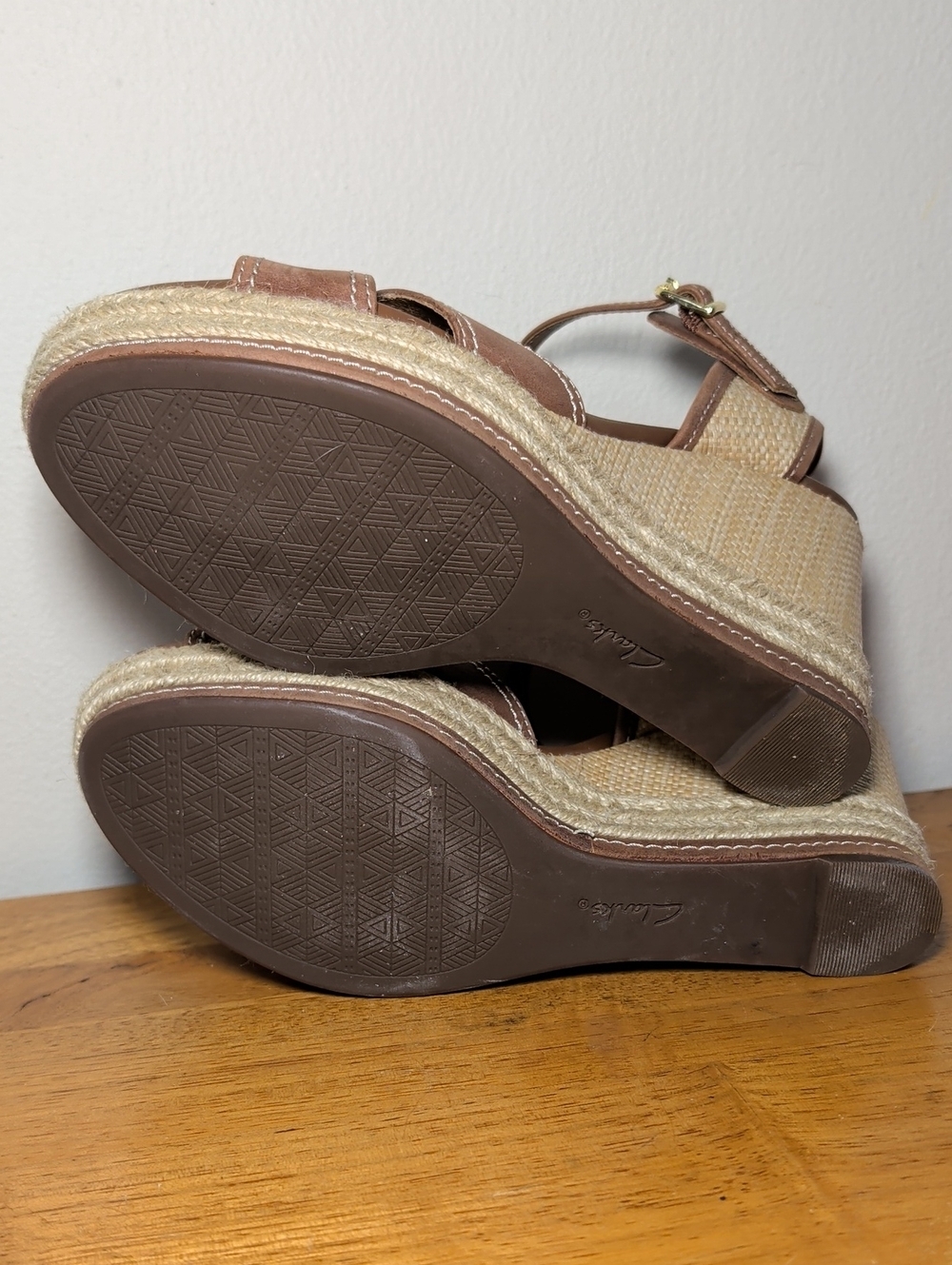 Clarks Indigo Amelia Air Espadrille Platform Wedge Sandals Women's Size 8.5 - Picture 7 of 7